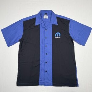 Mopar Camp Shirt XL David Carey Originals Embroidered Logo Chrysler Racing Y2K